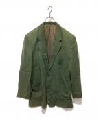 Christian Dior MONSIEURクリスチャンディオールムッシュ）の古着「エンブレム刺繍テーラードジャケット」｜グリーン