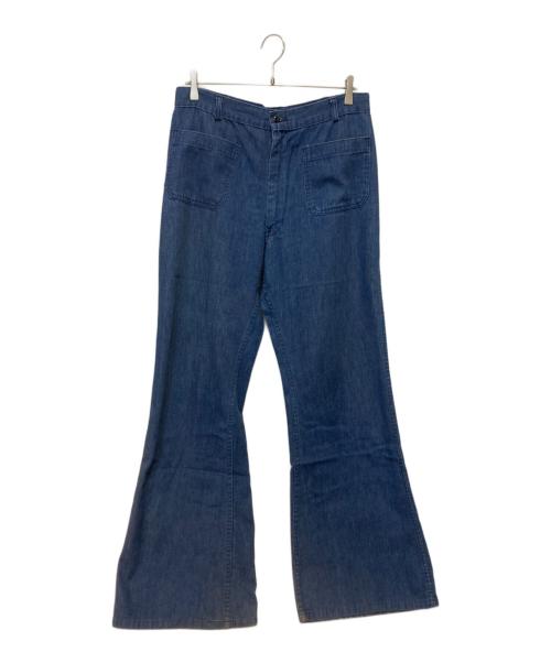U'S NAVY（アメリカ海軍）U'S NAVY (ユーエスネイビー) 80s  Denim Sailor Pants インディゴ サイズ:36XLの古着・服飾アイテム