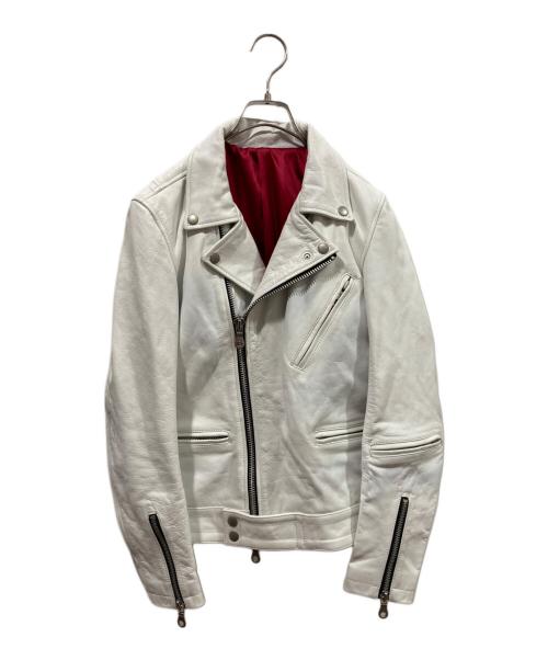 NO ID.（ノーアイディー）NO ID. (ノーアイディー) ダブルライダースジャケット ホワイト サイズ:1の古着・服飾アイテム