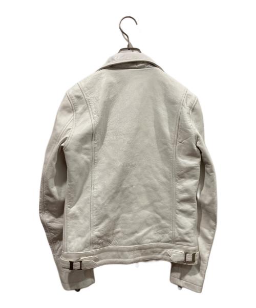 NO ID.（ノーアイディー）NO ID. (ノーアイディー) ダブルライダースジャケット ホワイト サイズ:1の古着・服飾アイテム