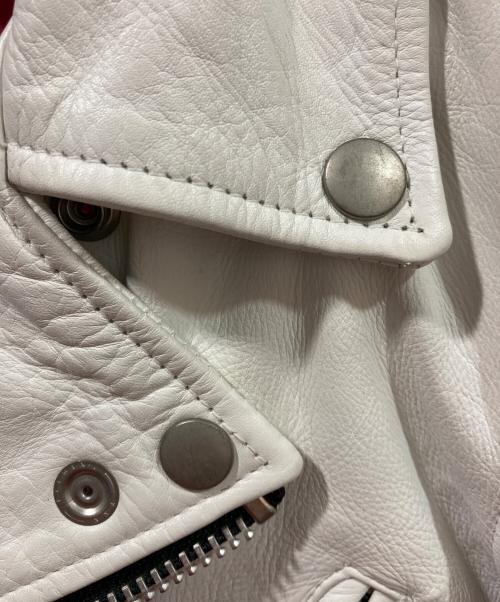 NO ID.（ノーアイディー）NO ID. (ノーアイディー) ダブルライダースジャケット ホワイト サイズ:1の古着・服飾アイテム