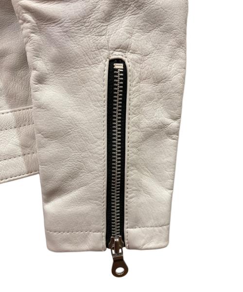 NO ID.（ノーアイディー）NO ID. (ノーアイディー) ダブルライダースジャケット ホワイト サイズ:1の古着・服飾アイテム