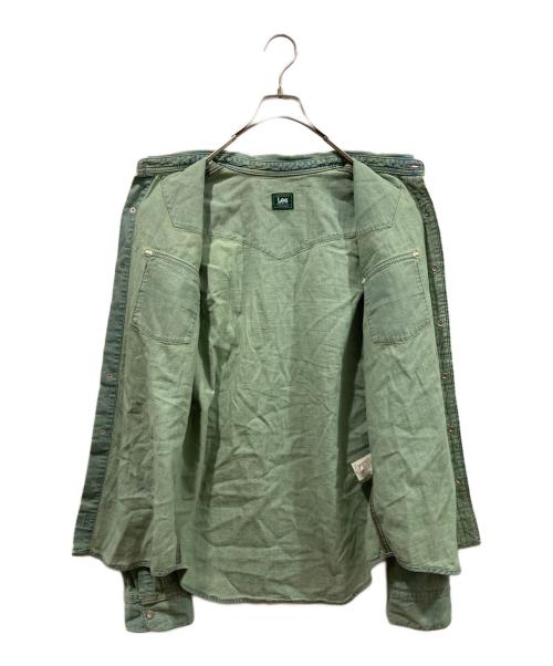 LEE（リー）LEE (リー) Paul Smith (ポールスミス) 花柄デニムウエスタンシャツ ブルー サイズ:Lの古着・服飾アイテム