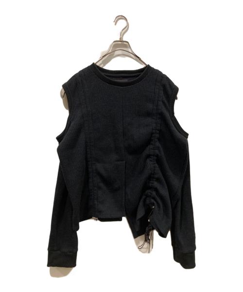 SYU.HOMME/FEMM（シュウオムフェム）SYU.HOMME/FEMM (シュウオムフェム) Mulch Shrink long sleeves ブラック サイズ:1の古着・服飾アイテム