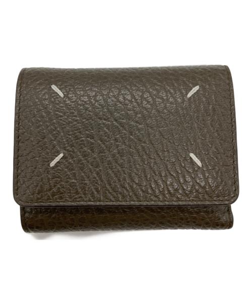 Maison Margiela（メゾンマルジェラ）Maison Margiela (メゾンマルジェラ) 4ステッチ 三つ折り ウォレット オリーブの古着・服飾アイテム
