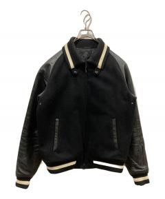 中古・古着通販】GIVENCHY (ジバンシィ) 袖レザースタジャン ブラック