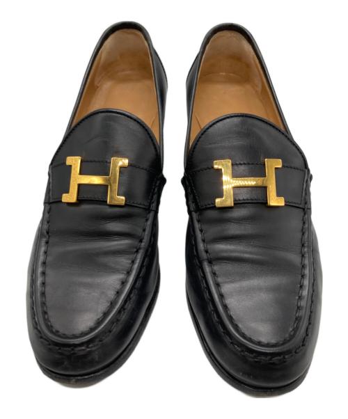 HERMES（エルメス）HERMES (エルメス) コンスタンスローファー ブラック サイズ:39の古着・服飾アイテム