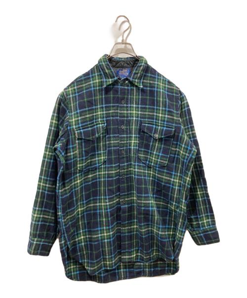 PENDLETON（ペンドルトン）PENDLETON (ペンドルトン) ネルシャツ ブルー×グリーン サイズ:17の古着・服飾アイテム