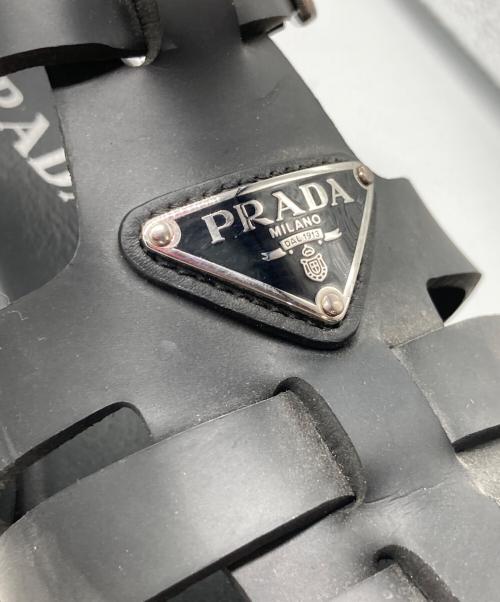 PRADA（プラダ）PRADA (プラダ) モノリスグルカサンダル ブラック サイズ:38の古着・服飾アイテム