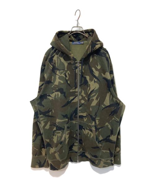 POLO RALPH LAUREN（ポロ・ラルフローレン）POLO RALPH LAUREN (ポロ・ラルフローレン) カモ柄ジップパーカー グリーン サイズ:XXLの古着・服飾アイテム