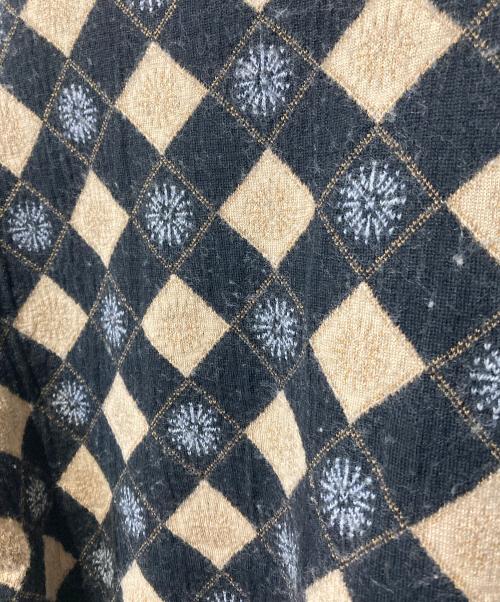 Mame Kurogouchi（マメクロゴウチ）Mame Kurogouchi (マメクロゴウチ) 20AW Checkered Pattern High Neck Pullover ブラウン×ブラック サイズ:1の古着・服飾アイテム