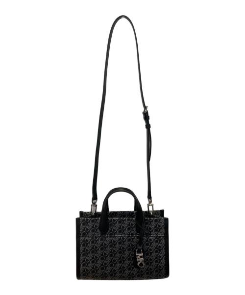 MICHAEL KORS（マイケルコース）MICHAEL KORS (マイケルコース) ジジ スモール メタリック エンパイア モノグラム メッセンジャーバッグ ブラックの古着・服飾アイテム