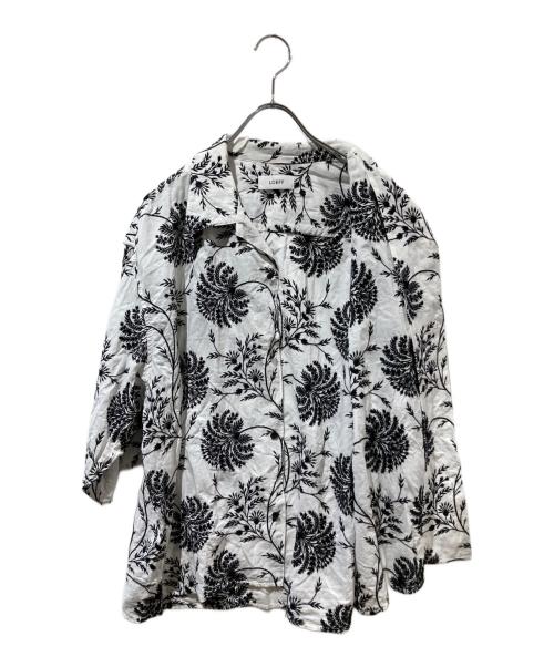 LOEFF（ロエフ）LOEFF (ロエフ) フラワーエンブロイダリー刺繍 オープンカラーシャツ ホワイト サイズ:2の古着・服飾アイテム