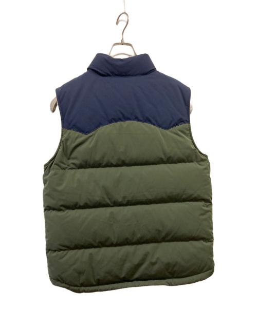 Patagonia（パタゴニア）Patagonia (パタゴニア) Reversible Bivy Down Vest グリーン×ベージュ サイズ:Ｍの古着・服飾アイテム