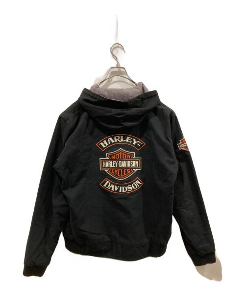 HARLEY-DAVIDSON（ハーレーダビッドソン）HARLEY-DAVIDSON (ハーレーダビッドソン) リバーシブルワークフーデッドジャケット ブラック×グレー サイズ:Sの古着・服飾アイテム