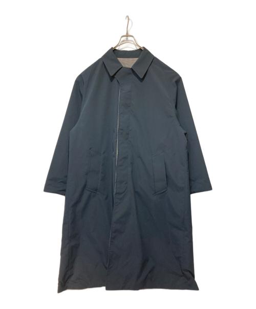 TOMORROW LAND（トゥモローランド）TOMORROW LAND (トゥモローランド) ポリエステルツイル リバーシブルステンカラーコ-ト ネイビー サイズ:Mの古着・服飾アイテム