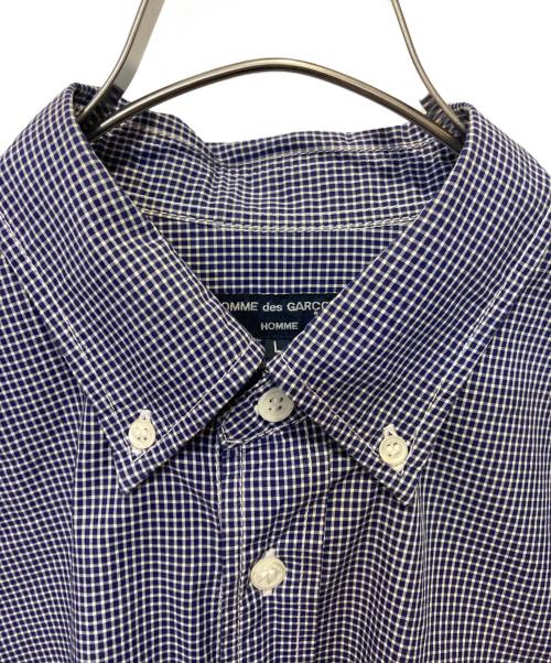 COMME des GARCONS HOMME（コムデギャルソン オム）COMME des GARCONS HOMME (コムデギャルソン オム) チェックシャツ ブルー サイズ:Lの古着・服飾アイテム