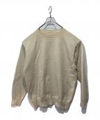 Yonetomiヨネトミ）の古着「RIGID CASHMERE SWEATER Crew Neck Pullover」｜ベージュ