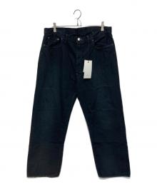 A.PRESSE（アプレッセ）の古着「Washed Wide Denim Pants」｜ブラック