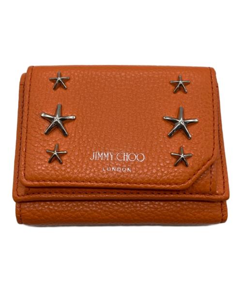 JIMMY CHOO（ジミーチュウ）JIMMY CHOO (ジミーチュウ) 3つ折り財布 オレンジの古着・服飾アイテム