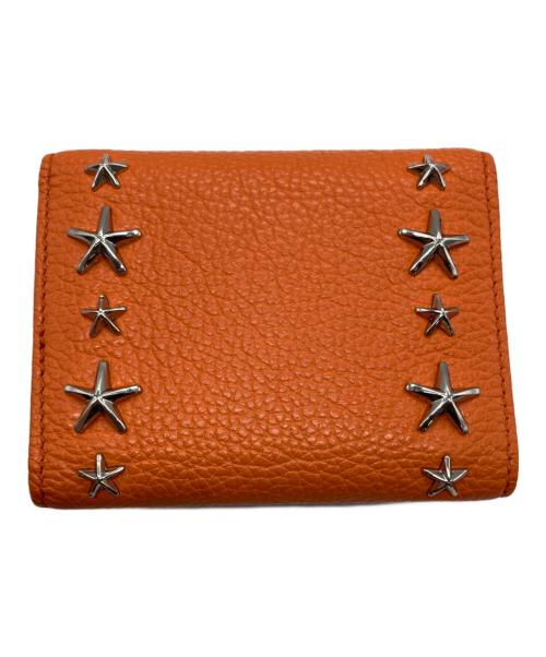 JIMMY CHOO（ジミーチュウ）JIMMY CHOO (ジミーチュウ) 3つ折り財布 オレンジの古着・服飾アイテム