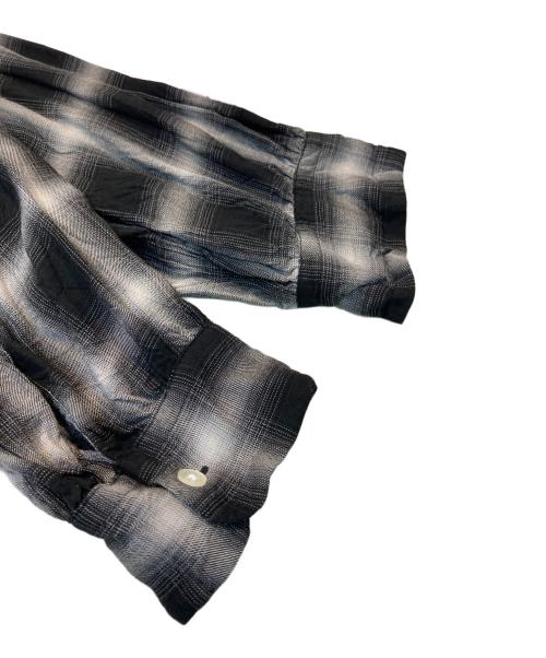 TOWN CRAFT（タウンクラフト）TOWN CRAFT (タウンクラフト) 60S LOOP COLLAR SHIRTS ブラック×グレー サイズ:Ｌの古着・服飾アイテム