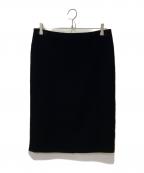 Saint Laurent Parisサンローランパリ）の古着「ベルベットミディスカート」｜ブラック