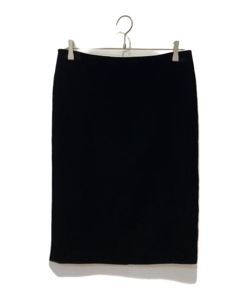 Saint Laurent Paris（サンローランパリ）Saint Laurent Paris (サンローランパリ) ベルベットミディスカート ブラック サイズ:38の古着・服飾アイテム