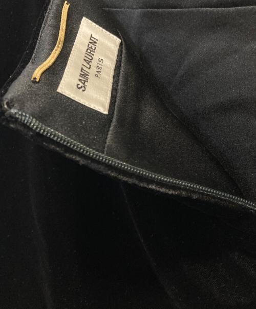 Saint Laurent Paris（サンローランパリ）Saint Laurent Paris (サンローランパリ) ベルベットミディスカート ブラック サイズ:38の古着・服飾アイテム