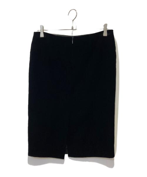Saint Laurent Paris（サンローランパリ）Saint Laurent Paris (サンローランパリ) ベルベットミディスカート ブラック サイズ:38の古着・服飾アイテム
