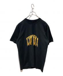 doublet（ダブレット）の古着「FRINGE EM BROIDERY PRINT T-SHIRT」｜ブラック