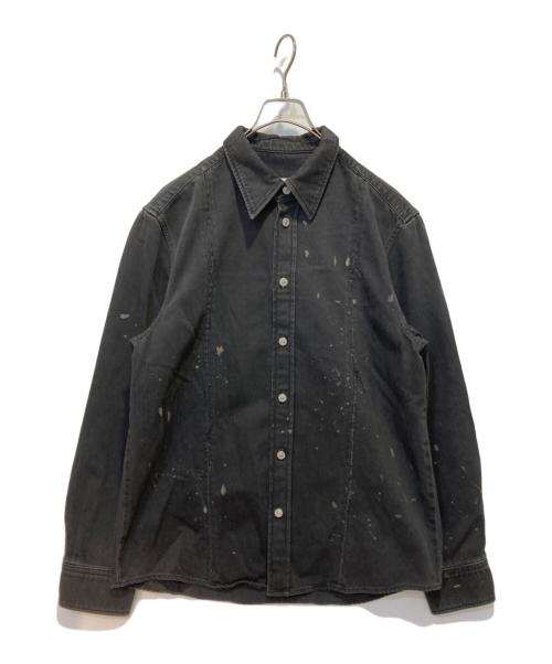 MM6 Maison Margiela（エムエムシックスメゾンマルジェラ）MM6 Maison Margiela (エムエムシックスメゾンマルジェラ) デニムシャツ ブラック サイズ:48の古着・服飾アイテム