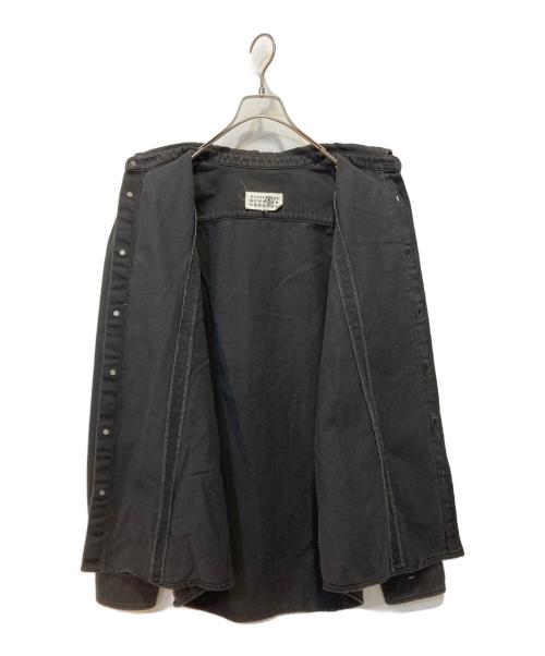 MM6 Maison Margiela（エムエムシックスメゾンマルジェラ）MM6 Maison Margiela (エムエムシックスメゾンマルジェラ) デニムシャツ ブラック サイズ:48の古着・服飾アイテム