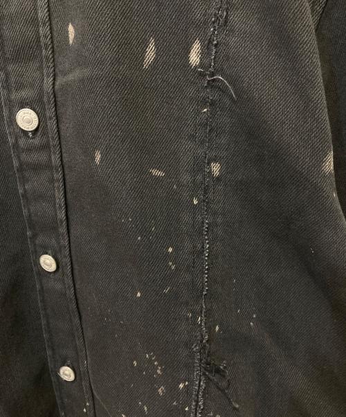 MM6 Maison Margiela（エムエムシックスメゾンマルジェラ）MM6 Maison Margiela (エムエムシックスメゾンマルジェラ) デニムシャツ ブラック サイズ:48の古着・服飾アイテム