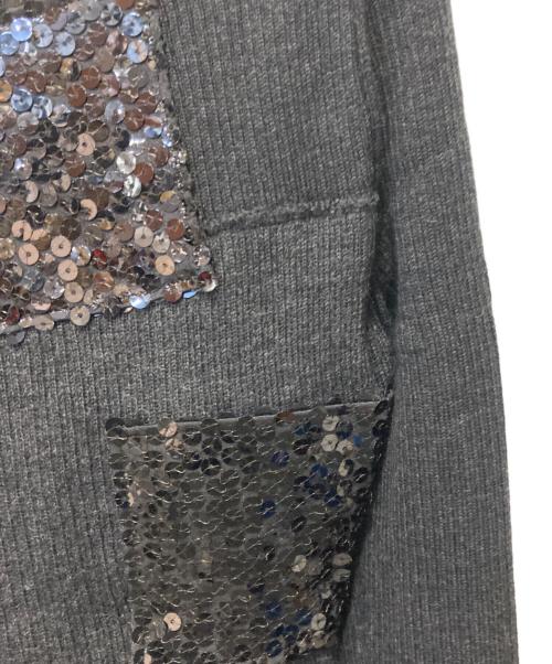 JUNYA WATANABE COMME des GARCONS（ジュンヤワタナベ コムデギャルソン）JUNYA WATANABE COMME des GARCONS ((ジュンヤワタナベ コムデギャルソン) スパンコール切替ニット グレー サイズ:Ｓの古着・服飾アイテム