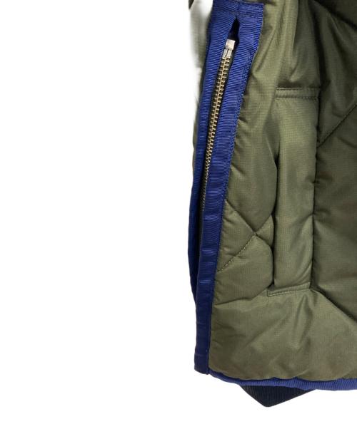 UN3D.（アンスリード）UN3D. (アンスリード) レイヤードキルティングブルゾン カーキ サイズ:36の古着・服飾アイテム