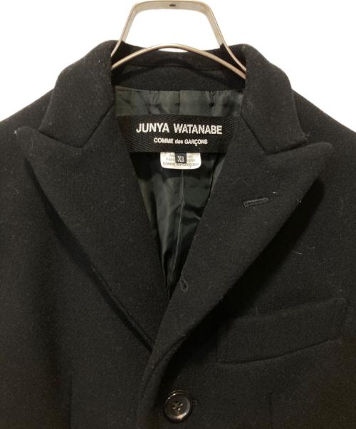 JUNYA WATANABE COMME des GARCONS（(ジュンヤワタナベ コムデギャルソン）JUNYA WATANABE COMME des GARCONS ((ジュンヤワタナベ コムデギャルソン) ウールチェスターコート ブラック サイズ:XSの古着・服飾アイテム