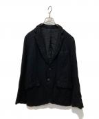 COMME des GARCONS HOMMEコムデギャルソン オム）の古着「縮絨加工テーラードジャケット」｜ブラック