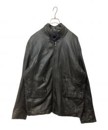 BANANA REPUBLIC（バナナリパブリック）の古着「レザージャケット」｜ブラック