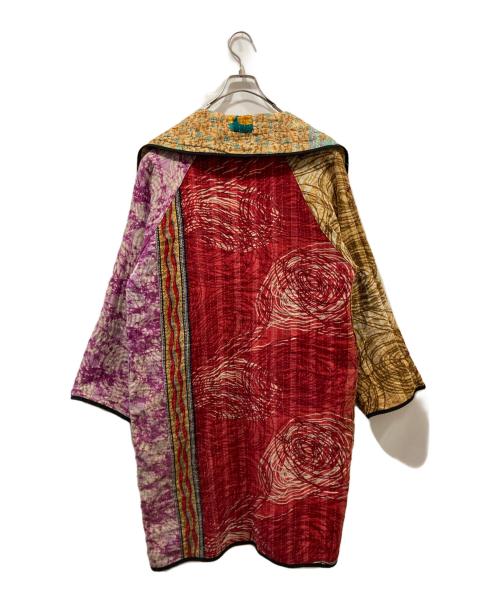 freada（フリーダ）Freada (フリーダ) リバーシブルリメイク刺し子キルトガウン オレンジ サイズ:FREEの古着・服飾アイテム