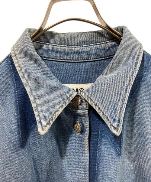 MM6 Maison Margiela（エムエムシックスメゾンマルジェラ）MM6 Maison Margiela (エムエムシックスメゾンマルジェラ) デニムシャツワンピース レッド サイズ:Ｓの古着・服飾アイテム