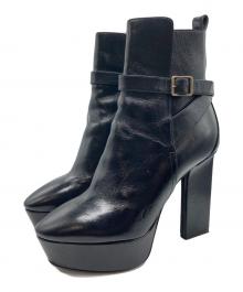 Saint Laurent Paris（サンローランパリ）の古着「ハイヒールショートブーツ」｜ブラック