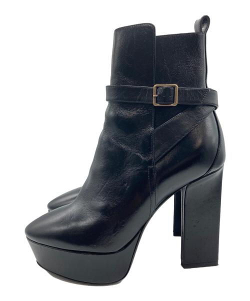 Saint Laurent Paris（サンローランパリ）Saint Laurent Paris (サンローランパリ) ハイヒールショートブーツ ブラック サイズ:35の古着・服飾アイテム
