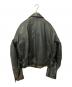 ARMANI JEANS (アルマーニジーンズ) ダブルレザーライダースジャケット ダークブラウン サイズ:52：30000円