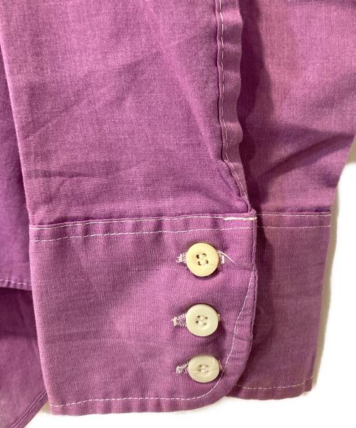 VAM CORT（ー）VAM CORT (ー) ハーフジップシャツ パープル サイズ:Lの古着・服飾アイテム