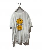 FRUIT OF THE LOOMフルーツオブザルーム）の古着「スマイリープリントTシャツ」｜ホワイト