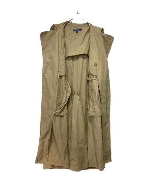POLO RALPH LAUREN（ポロ・ラルフローレン）POLO RALPH LAUREN (ポロ・ラルフローレン) ロングトレンチコート ベージュ サイズ:Lの古着・服飾アイテム