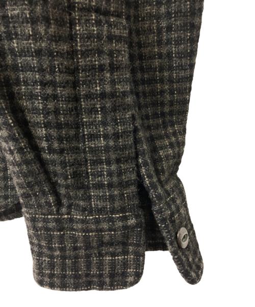 RRL（ダブルアールエル）RRL (ダブルアールエル) ウールチェックシャツ グレー サイズ:Mの古着・服飾アイテム