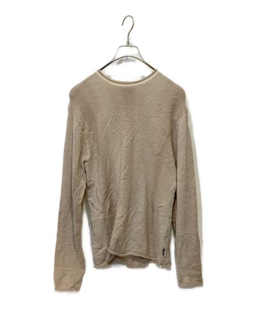 stussy（ステューシー）stussy (ステューシー) SHADOW STRIPE SWEATER ベージュ サイズ:Ｓの古着・服飾アイテム