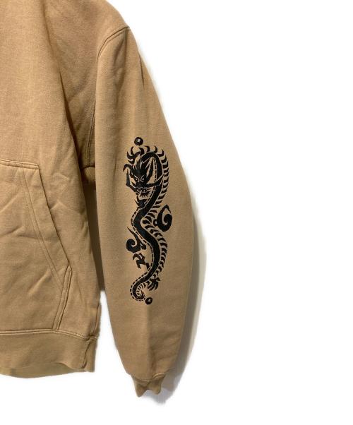 stussy（ステューシー）stussy (ステューシー) ドラゴンプルオーバーパーカー ベージュ サイズ:ＸＳの古着・服飾アイテム